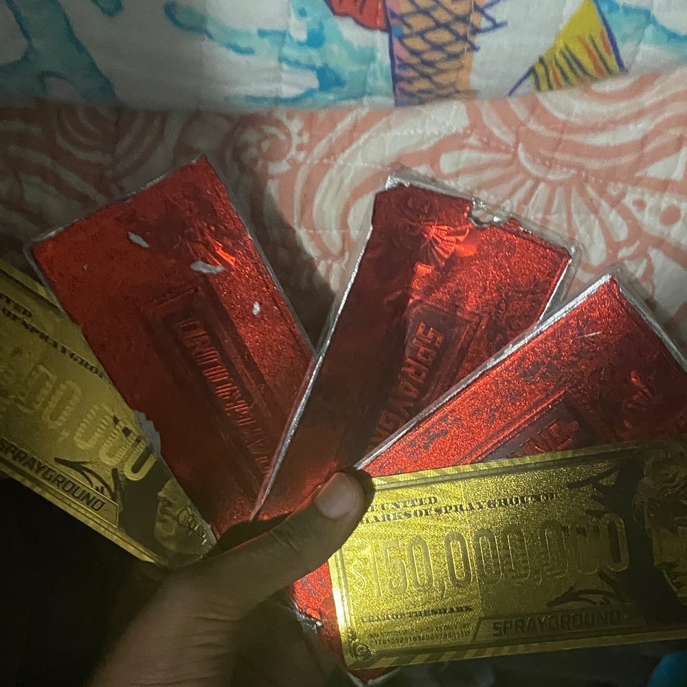 Sprayground Red and Gold Bars